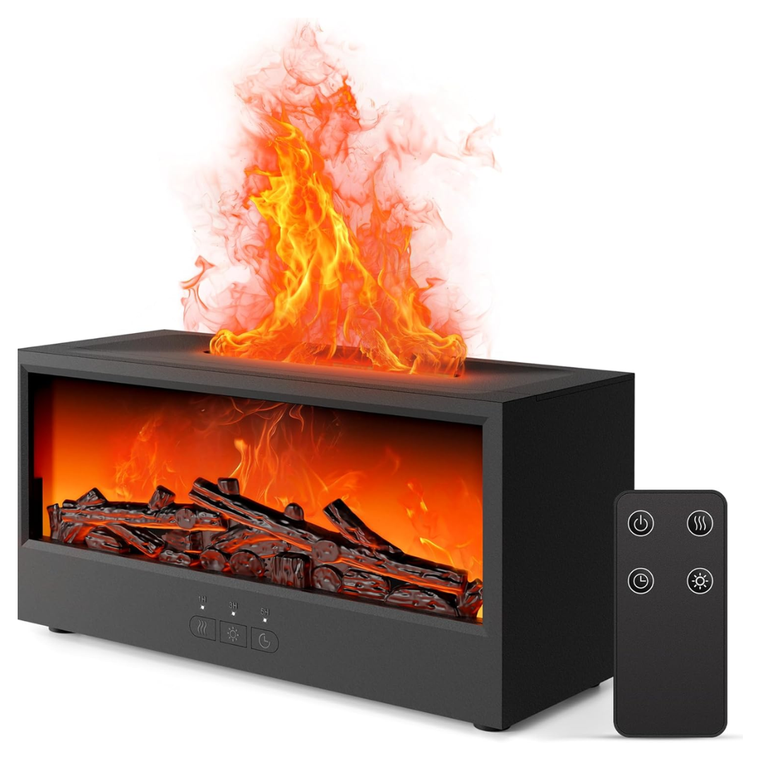 Humidificador con Llama de Chimenea