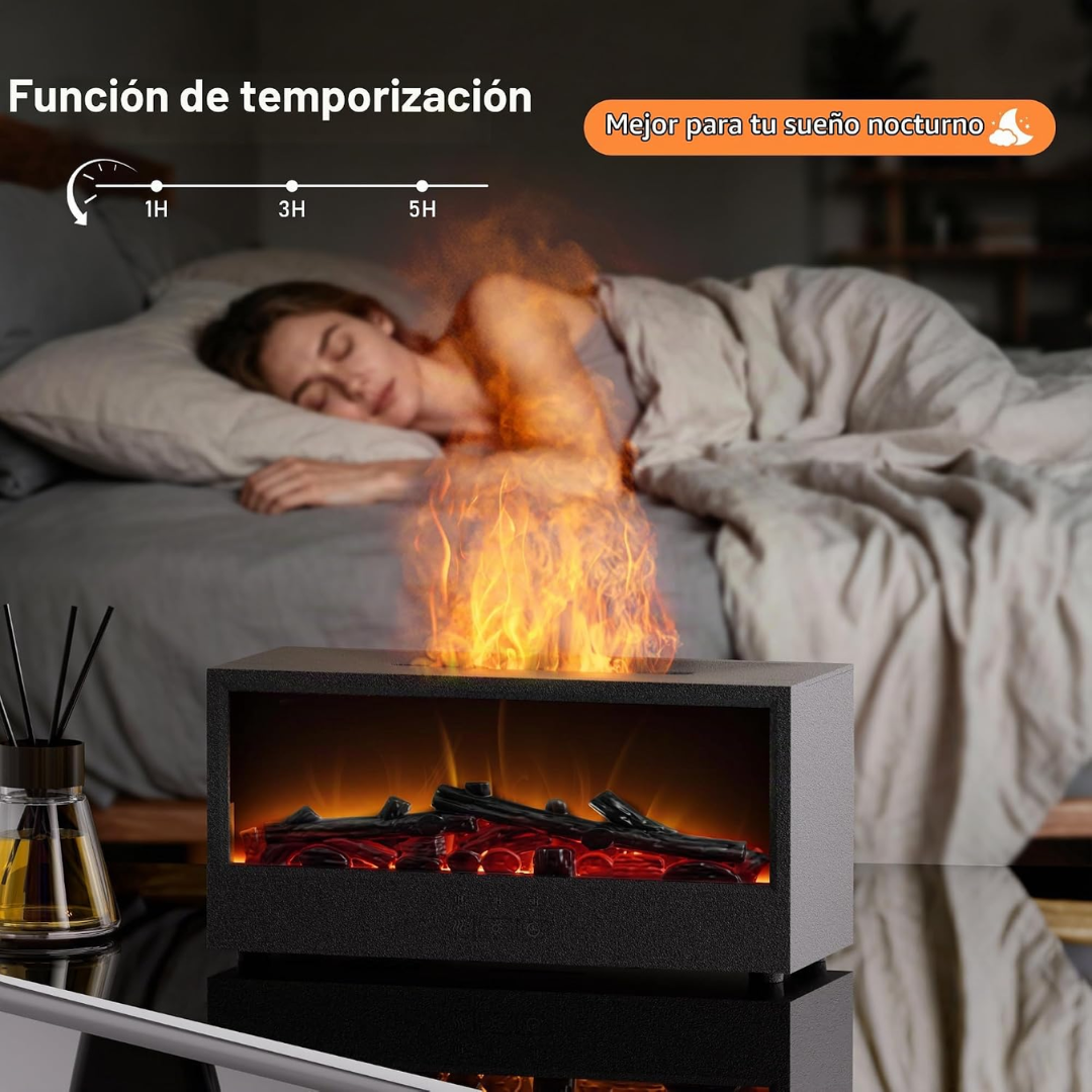 Humidificador con Llama de Chimenea