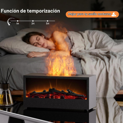 Humidificador con Llama de Chimenea