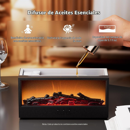 Humidificador con Llama de Chimenea