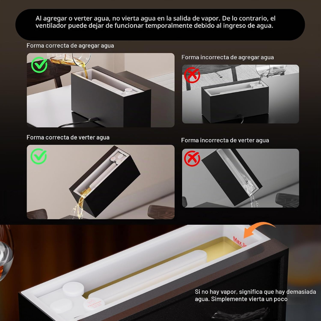 Humidificador con Llama de Chimenea